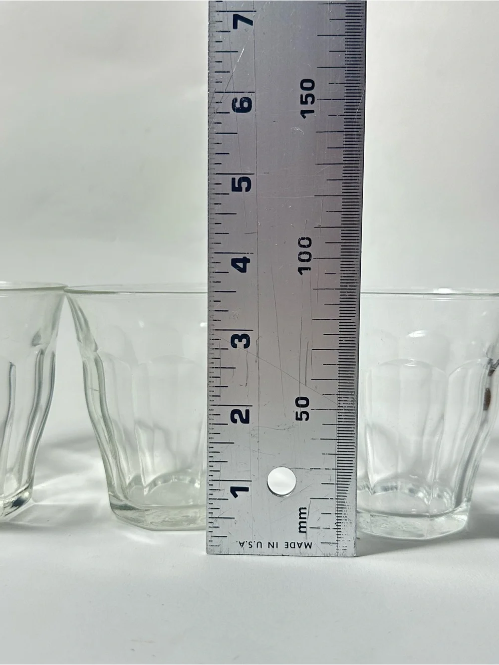 3 Vintage Duralex Picardie Glasses Clear 3.5” 8.89cm 25cl Made In France 70s 80s